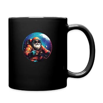 Galaktischer Santa - Tasse einfarbig - Schwarz - Rechts