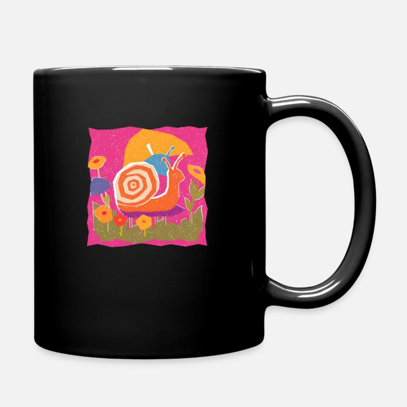 schnecke 1 - Tasse einfarbig - Schwarz