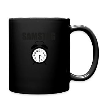Samstag 15:30 - Tasse einfarbig - Schwarz - Rechts