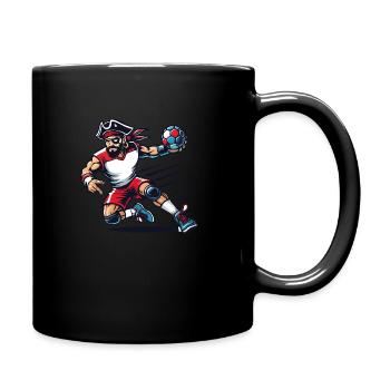 Le pirate handbaleur - Mug uni - noir - Droite