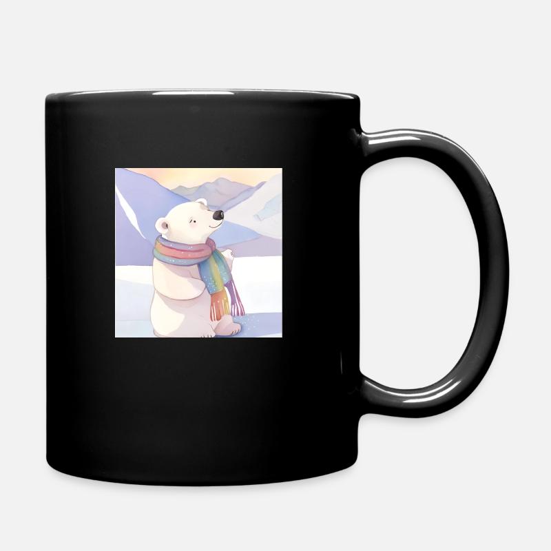 Kleiner Eisbär - Tasse einfarbig - Schwarz