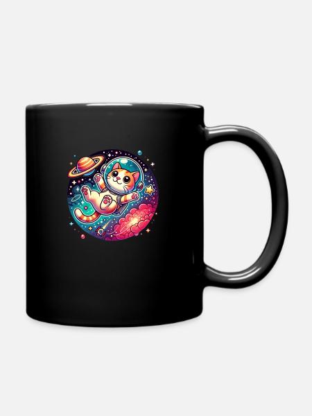 Cosmic Cat Astronaut - Mug uni - noir