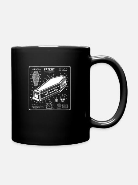 Schwarzer Sarg Patentdesign - Tasse einfarbig - Schwarz