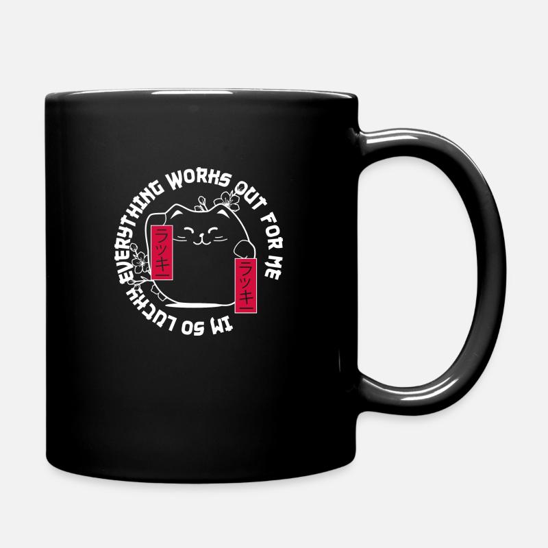 Miau-magischer Glück - Tasse einfarbig - Schwarz