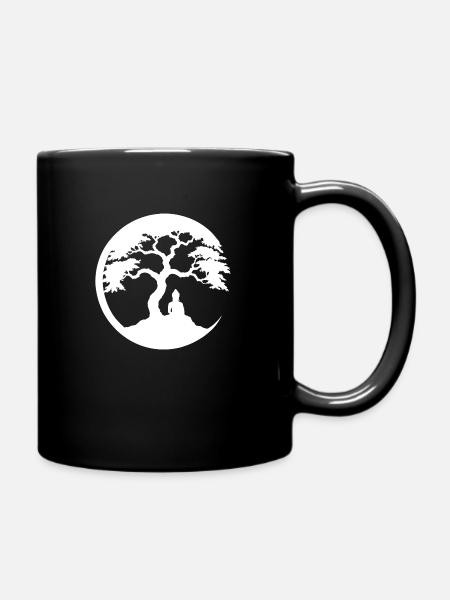 Buddha, Zen-Kreis - Tasse einfarbig - Schwarz