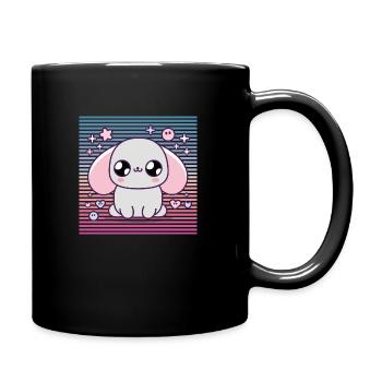 Design « Douces pattes étoilées » - Mug uni - noir - Droite