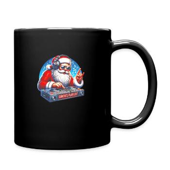 Santa's playlist - Full Colour Mug - black - Right