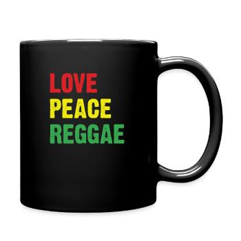Love Peace Reggae - Full Colour Mug - black - Right