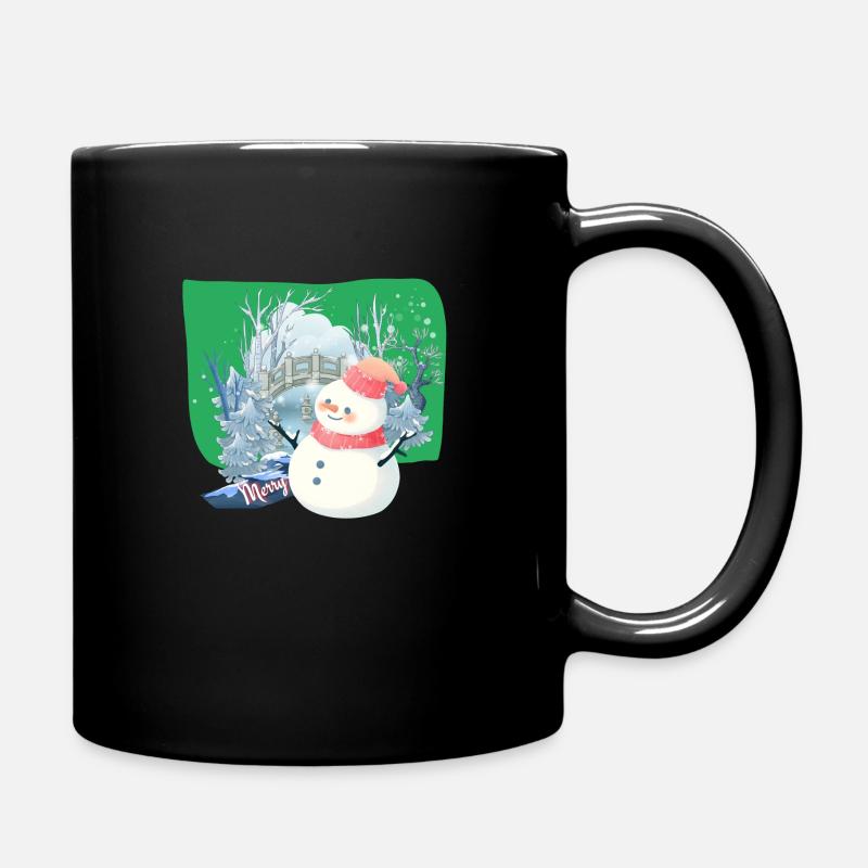 Bonhomme de neige Joyeux Noël - Mug uni - noir