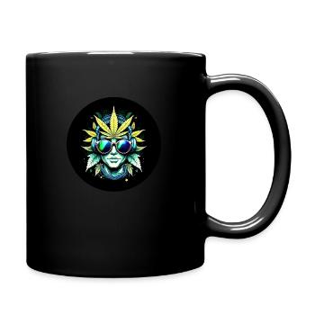 Göttin grün - Tasse einfarbig - Schwarz - Rechts