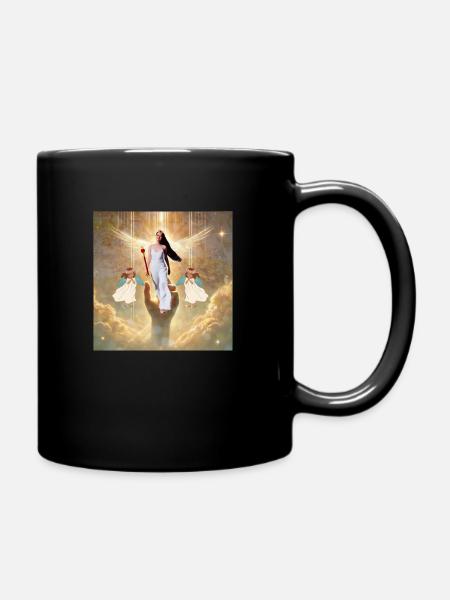 1111 DIFF SIZE FINAL - Full Colour Mug - black