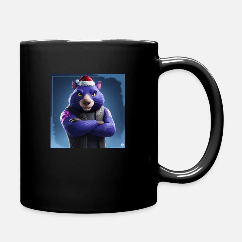 Wombolus der Weihnachtsmann - Tasse einfarbig - Schwarz