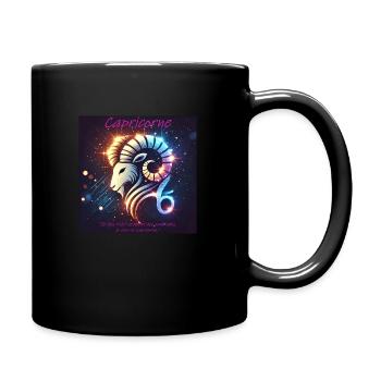 Capricorne Brillant : Lumière et Persévérance - Mug uni - noir - Droite