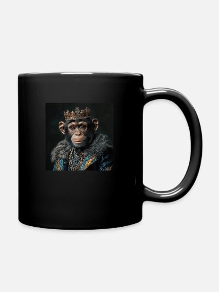 König Affe I. - Tasse einfarbig - Schwarz