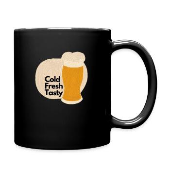 Cold Fresh Tasty - Tasse einfarbig - Schwarz - Rechts