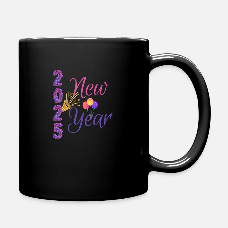 New Year 2025 Balloon - Tasse einfarbig - Schwarz