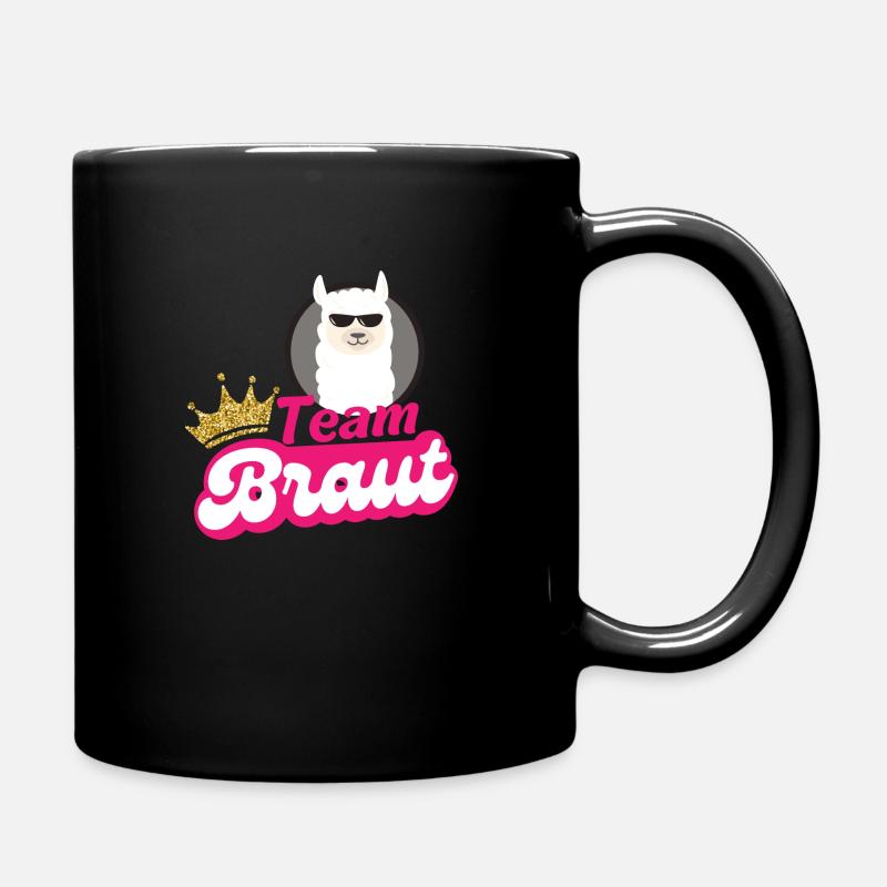 Team Braut Lama Style - Tasse einfarbig - Schwarz