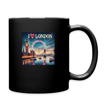 I Love London - Full Colour Mug - black - Right