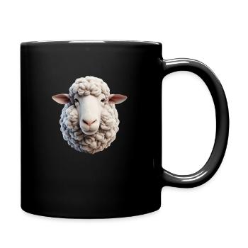 Sheep Head 1 - Full Colour Mug - black - Right