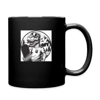 Ski-Rex, le T-Rex à skier - Mug uni - noir - Droite