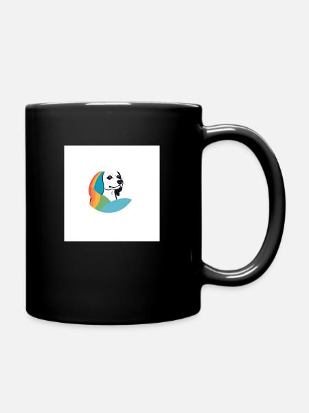 Bunter Hund - Tasse einfarbig - Schwarz