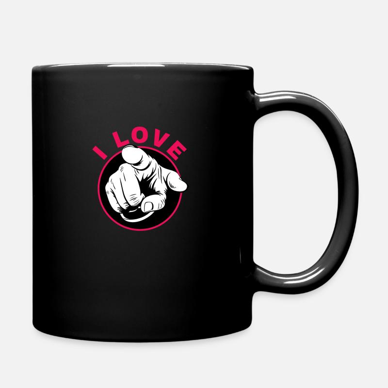 I love you - Tasse einfarbig - Schwarz
