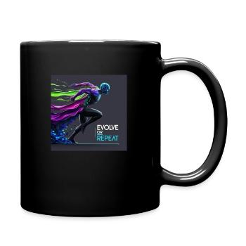 Evolve or Repeat - Tasse einfarbig - Schwarz - Rechts