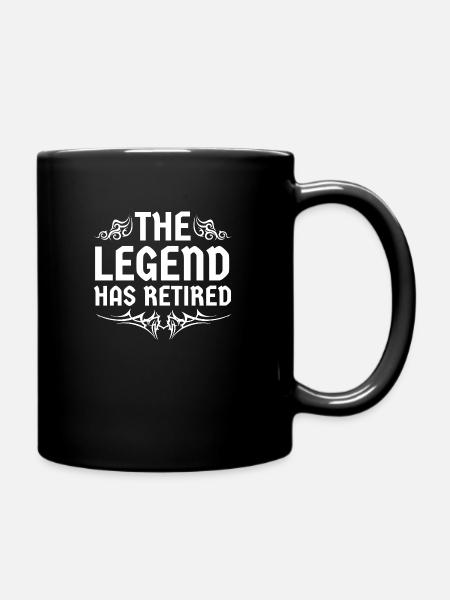 The legend has retired 2 - Full Colour Mug - black