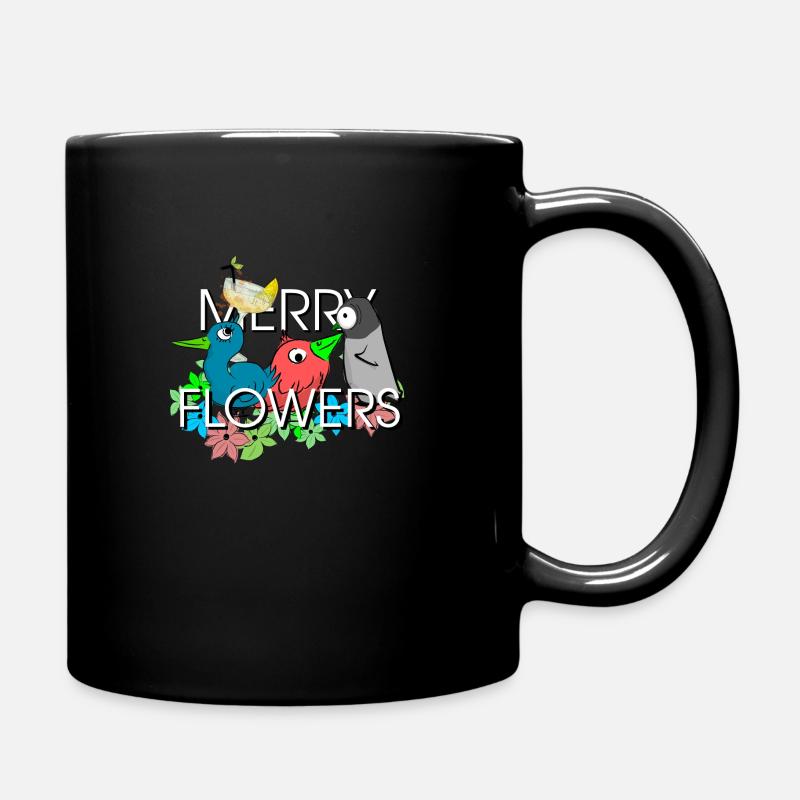Fleurs joyeuses - Mug uni - noir