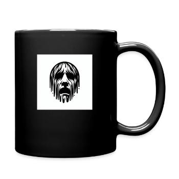 Trauer Silhouette - Tasse einfarbig - Schwarz - Rechts
