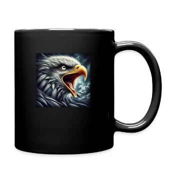 adler wolke - Tasse einfarbig - Schwarz - Rechts
