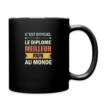 Bester Vater der Welt - Tasse einfarbig - Schwarz - Rechts