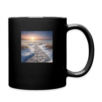 Die zeit - Tasse einfarbig - Schwarz - Rechts