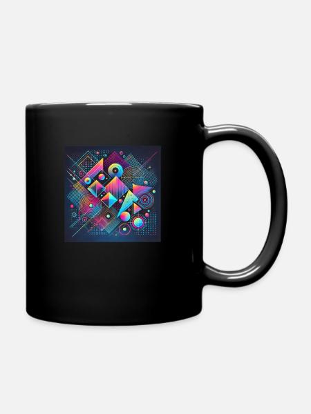Futuristische Symbole der Zukunft - Tasse einfarbig - Schwarz