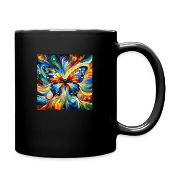Butterfly Dream - Tasse einfarbig - Schwarz - Rechts