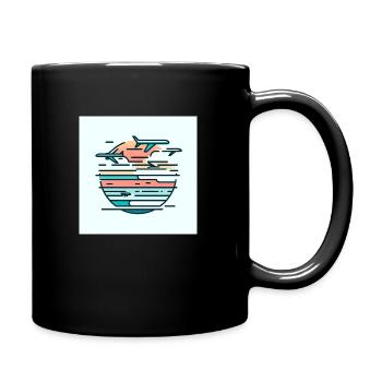 Planes with Striped Designs - Full Colour Mug - black - Right