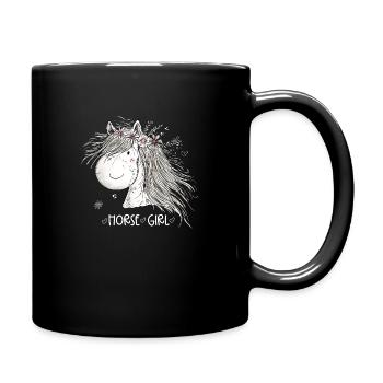 Horse Girl Horse Girl Horses Cartoon - Full Colour Mug - black - Right