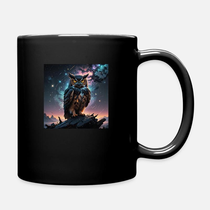 Die Weißheit der Eule - Tasse einfarbig - Schwarz
