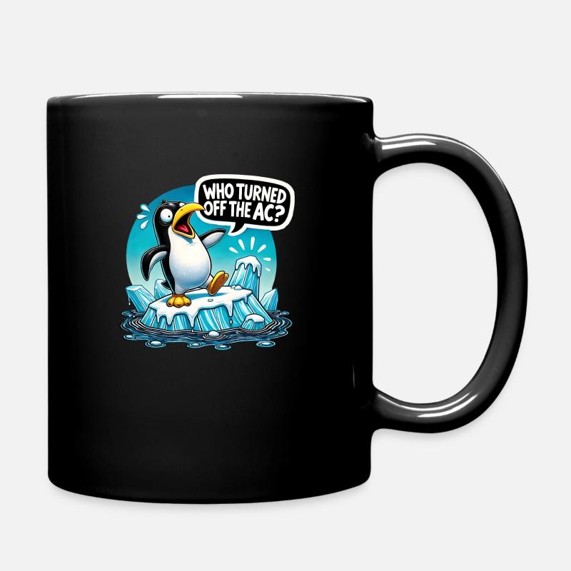 Funny Penguin Global Warming - Tasse einfarbig - Schwarz