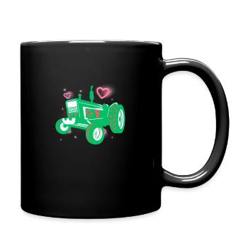 Tractor / tractor / tractor - Full Colour Mug - black - Right