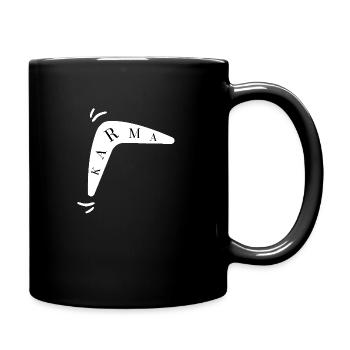 Karma baby. Karma is everything! Nothing without karma. - Full Colour Mug - black - Right