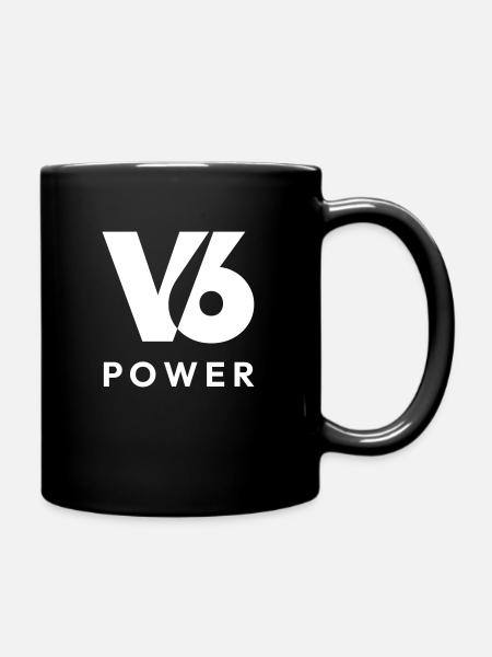 V6 Power - Tasse einfarbig - Schwarz