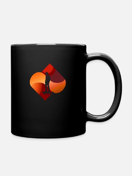Longboard Skater Boarder - Tasse einfarbig - Schwarz