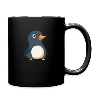 Ente Entchen - Tasse einfarbig - Schwarz - Rechts