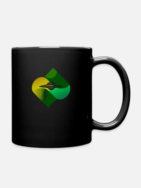 Mars Raumschiff Scifi - Tasse einfarbig - Schwarz