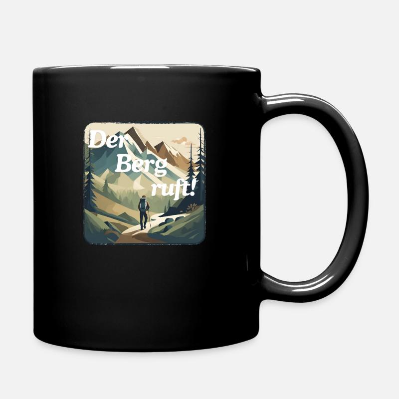 Der Berg ruft! - Tasse einfarbig - Schwarz