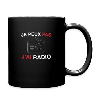 animateur je peux pas j'ai radio - Mug uni - noir - Droite