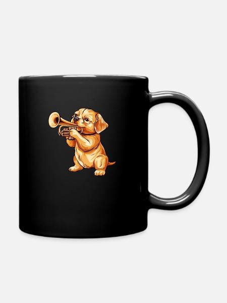 Trompette de chien - Mug uni - noir