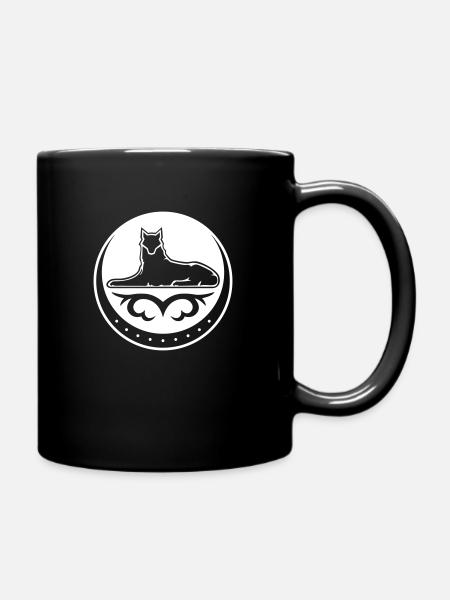 Chechen wolf in One Color - Full Colour Mug - black