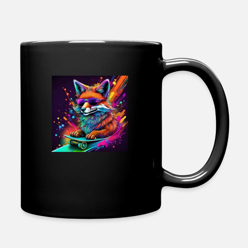 Skater Fox Vibes - Tasse einfarbig - Schwarz